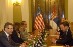 15 October 2014 National Assembly Speaker Maja Gojkovic in meeting with US Senator Christopher Murphy